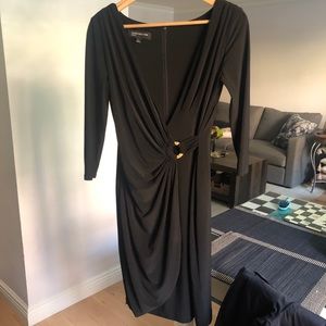 Jones New York black wrap dress